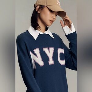 NWT Size M - Maeve NYC Graphic Twofer Sweater